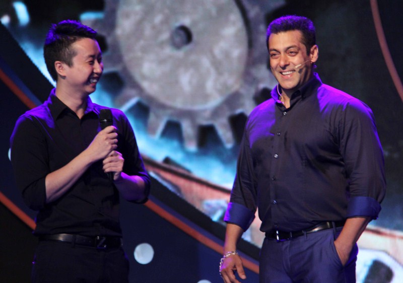 Bollywood actor Salman Khan at Bigg Boss Double Trouble Press Conference. Salman Khan,Bigg Boss Double Trouble Press Conference,Bigg Boss,Bigg Boss 9,Bigg Boss season 9,actor Salman Khan,Bigg Boss Double Trouble
