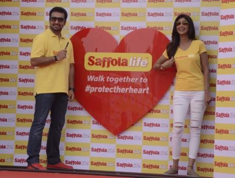 Bollywood actress Shilpa Shetty and Raj Kundra celebrated World Heart Day by participating in a unique kind of an event.
