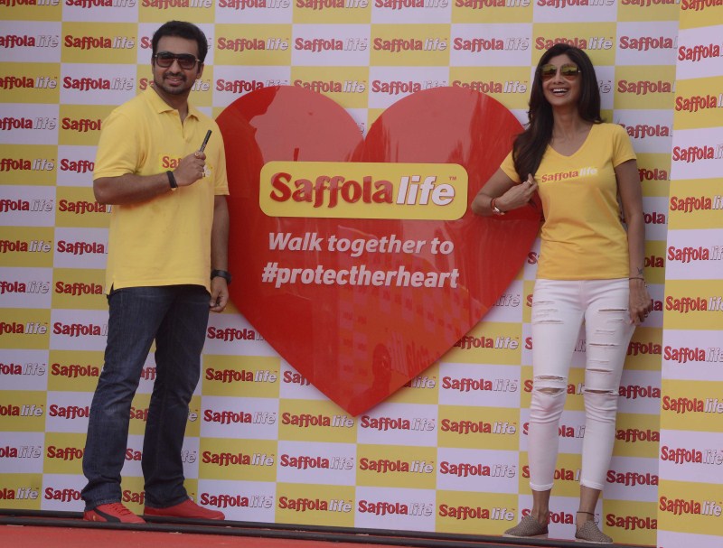 Bollywood actress Shilpa Shetty and Raj Kundra celebrated World Heart Day by participating in a unique kind of an event. Shilpa Shetty,Raj Kundra,World Heart Day,Shilpa Shetty and Raj Kundra,Shilpa Shetty and Raj Kundra celebrate World Heart Day