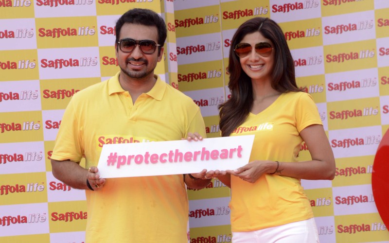 Bollywood actress Shilpa Shetty and Raj Kundra celebrated World Heart Day by participating in a unique kind of an event. Shilpa Shetty,Raj Kundra,World Heart Day,Shilpa Shetty and Raj Kundra,Shilpa Shetty and Raj Kundra celebrate World Heart Day