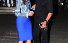 Singh Is Bling actor Akshay Kumar, actress Amy Jackson and Lara Dutta were snapped at the airport.