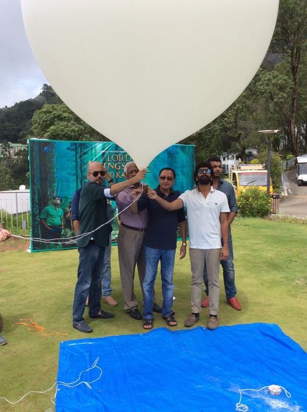 The space launch of the trailer of 'Lord Livingstone 7000 Kandi' took place at 8am on 30 September in Munnar, Kerala Lord Livingstone 7000 Kandi,Lord Livingstone 7000 Kandi space launch,Lord Livingstone 7000 Kandi munnar event,Trailer Launch in Outer Space