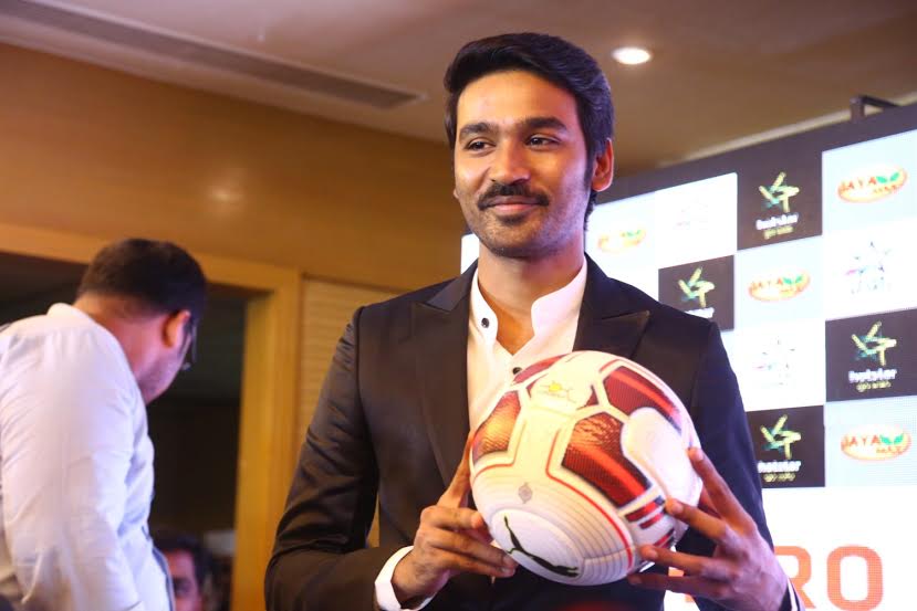 South Indian actor Dhanush was roped in as brand ambassador of Hero Indian Super League football tournament's brand ambassador for Tamil Nadu. Dhanush,actor Dhanush,Indian Super League,hero Indian Super League,football tournament,dhanush as brand ambassador,dhanush for Indian Super League,Super League football,football,ISL,ISL brand ambassador