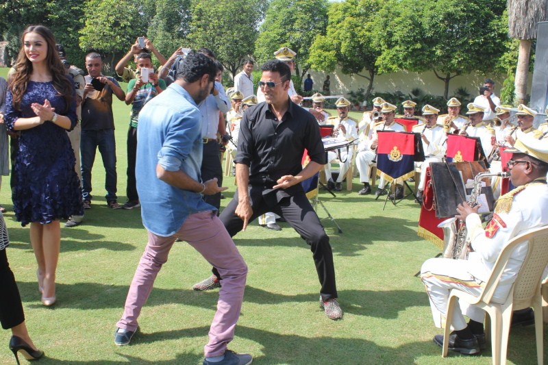 The team of Singh is Bliing was recently spotted in the capital city to promote their upcoming film Singh is Bliing. Akshay Kumar,Singh is Bliing,Singh is Bliing promotion,Singh is Bliing movie promotion,actor Akshay Kumar