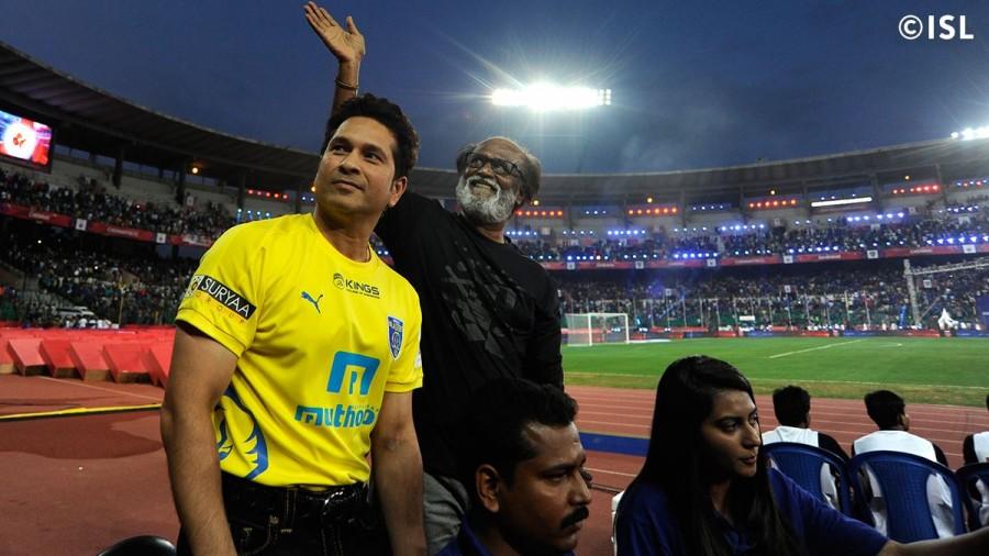 The second season of the Indian Super League got underway on Saturday with a dazzling opening ceremony in Chennai. Superstar Rajnikanth, Sachin Tendulkar, Arjun Kapoor, Aishwariya Rai, Amitabh Bachchan, Mukesh Ambani, Alia Bhatt and others attended the event. ISL 2015 opening ceremony,Indian Super League 2015 opening ceremony,Indian Super League 2015,Indian Super League,ISL 2015,Superstar Rajnikanth,Rajnikanth,Sachin Tendulkar,Arjun Kapoor,Aishwariya Rai,Amitabh Bachchan,Mukesh Ambani,Alia Bhatt