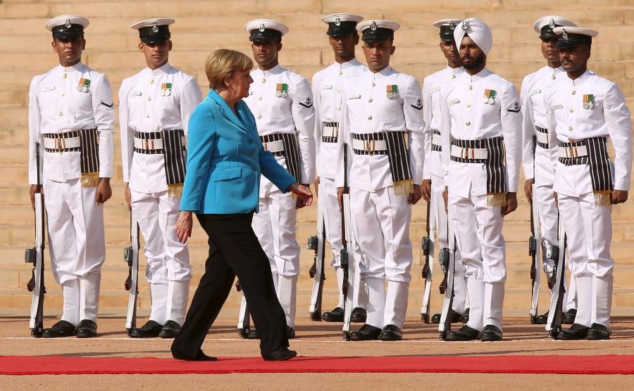 PM Narendra Modi recently met German Chancellor Angela Merkel, who arrived at New Delhi on Sunday night for a three day visit. Angela Merkel,Narendra Modi,Angela Merkel meets PM Narendra Modi,German Chancellor Angela Merkel,Modi,Angela Merkel meets modi,Mahatma Gandhi memorial,Angela Merkel at Mahatma Gandhi memorial