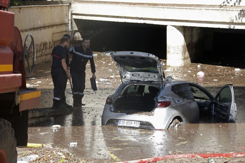 Flash floods on the French Riviera killed 16 people and five others were reported missing on Sunday, prompting the government to declare a natural disaster in the southeastern tourist region. French Riviera,French Riviera floods,natural disaster,Torrential rain,flooded,Mandelieu-la-Napoule