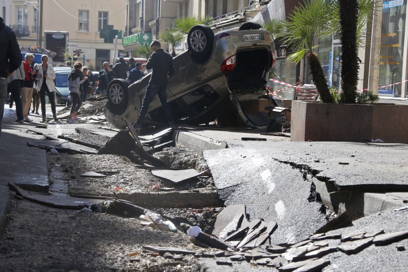 Flash floods on the French Riviera killed 16 people and five others were reported missing on Sunday, prompting the government to declare a natural disaster in the southeastern tourist region. French Riviera,French Riviera floods,natural disaster,Torrential rain,flooded,Mandelieu-la-Napoule