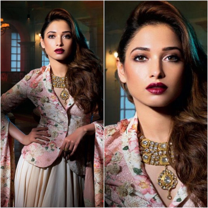 Cute Tamannah looks gorgeous in Manish Malhotra's designs with wavy hair and glossy red lips. Tamannaah,Tamannaah Bhatia,Tamannaah Bhatia on Hello Magazine Oct 2015,Tamannaah Bhatia on Hello Magazine,Hello Magazine Oct 2015,Hello Magazine