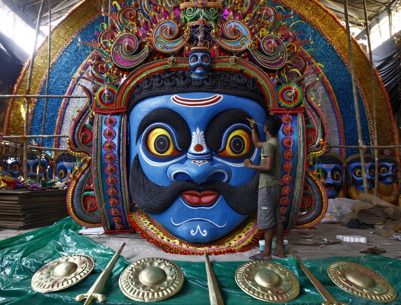 The Durga Puja festival will be celebrated from 19 - 22 October, which is the biggest religious event for Bengali Hindus. Hindus believe that the goddess Durga symbolises power and the triumph of good over evil. Durga Puja 2015,Durga Puja,Durga pooja,Durga pooja 2015,Durgotsava,Sharadotsav,Sharadotsav 2015,Hindu festival,Hindu goddess Durga,goddess Durga