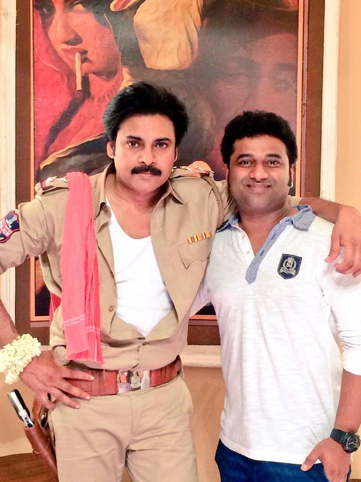 Sardaar Gabbar Singh is an upcoming Telugu action film directed by K. S. Ravindra. Produced by Pawan Kalyan and Sharath Marar jointly under their banners Pawan Kalyan Creative Works and Northstar Entertainment Pvt. Ltd. in association with Eros International, the film is the sequel of the 2012 Telugu film Gabbar Singh. Pawan Kalyan,Devi Sri Prasad,Pawan Kalyan meets Devi Sri Prasad,actor Pawan Kalyan,Sardaar Gabbar Singh,Sardaar Gabbar Singh on the sets,Sardaar Gabbar Singh movie stills,Sardaar Gabbar Singh movie pics,Sardaar Gabbar Singh movie images,Sardaar Gabbar Sin