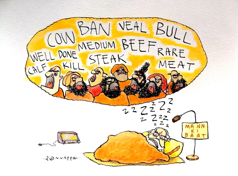 IBTimes Cartoon IBTimes Daily Cartoon,Daily Cartoon,Cartoon,Cartoon pictures,Cartoon images,Cartoon photos,Cartoon stills,Ponnappa,Ponnappa cartoon,news in cartoon,Beef Ban,Beef Ban in cartoon