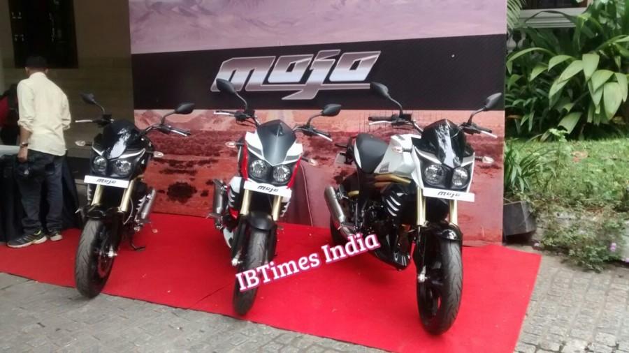 Mahindra Mojo will come with LED daytime-running lights, new fuel tank, Pirelli Sport Demon tyres mounted on Y-spoke black alloy wheels and LED tail light. Mahindra Mojo,Mahindra Mojo photos,Mahindra Mojo features,mahindra mojo specifications,Mahindra Mojo booking,mahindra mojo bikes,mahindra mojo 300 price,Mahindra Mojo colours,Mahindra Mojo top speed
