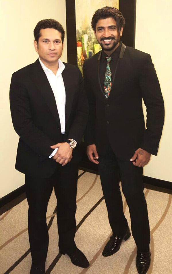 Former Indian cricket player Sachin Tendulkar, actor Arun Vijay, Bharath and director Venkat Prabhu launched the Celebrity Badminton League (CBL) in Dubai on 9 October. Sachin Tendulkar,sachin,Arun Vijay,Bharath,Venkat Prabhu,Celebrity Badminton League,Celebrity Badminton League 2015,CBL,CBL 2015,badminton