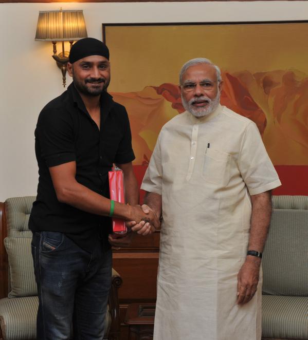 India off-spinner Harbhajan Singh on Saturday met Prime Minister Narendra Modi and invited him for his marriage which is scheduled later this month. Harbhajan Singh,Harbhajan Singh marriage,Harbhajan Singh wedding,harbhajan singh geeta basra,geeta basra,Harbhajan Singh invites PM Narendra Modi,PM Narendra Modi,Narendra Modi,Modi