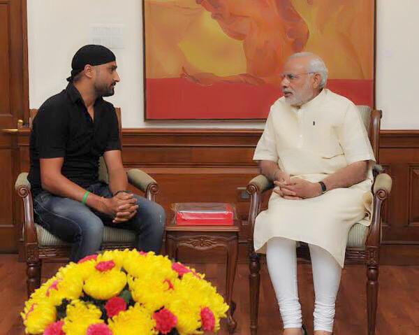 India off-spinner Harbhajan Singh on Saturday met Prime Minister Narendra Modi and invited him for his marriage which is scheduled later this month. Harbhajan Singh,Harbhajan Singh marriage,Harbhajan Singh wedding,harbhajan singh geeta basra,geeta basra,Harbhajan Singh invites PM Narendra Modi,PM Narendra Modi,Narendra Modi,Modi