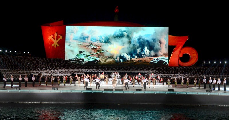Isolated North Korea marked the 70th anniversary of its ruling Workers' Party on Saturday with a massive military parade overseen by leader Kim Jong Un. North Korea celebrates 70 years of ruling Workers Party,70 years of ruling Workers Party,Workers Party,North Korea celebrates Workers Party,North Korea