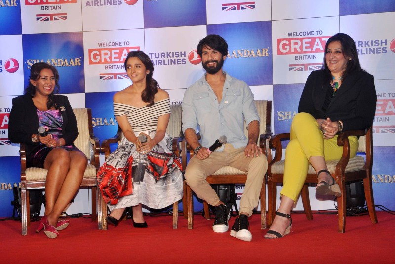 Bollywood actors Alia Bhatt and Shahid Kapoor and promotion of their upcoming film Shandaar at a VisitBritain event. Shaandaar,Shahid Kapoor,Alia Bhatt,Shahid Kapoor and Alia Bhatt,bollywood movie Shaandaar,Shaandaar movie promotion,Tourism In Britain