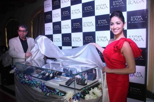 Bollywood Actress Yami Gautam during the launch of Titan watches Raga Moonlight collection in Mumbai on 14 October 2015.