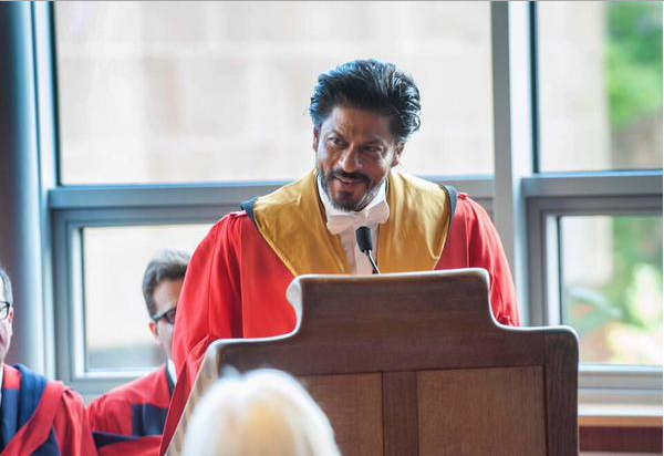 Bollywood Superstar Shah Rukh Khan receives doctorate from the University of Edinburgh. Shah Rukh Khan,Shahrukh Khan,SRK,Shah Rukh Khan receives doctorate,University of Edinburgh,second doctorate for SRk