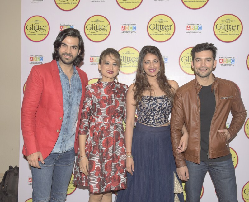 Star cast of the film Wedding Pullav,Wedding Pullav Star cast,India's Largest Bridal Lifestyle Exhibition 'Glitter 2015',Bridal Lifestyle Exhibition 'Glitter 2015',Bridal Lifestyle Exhibition,Glitter 2015,Anushka Ranjan,Diganth Manchale,Karan Grover