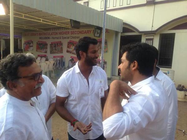 The elections for the South Indian Film Artistes' Association (SIFAA), popularly known as Nadigar Sangam held at St. Ebbas Girls Higher Secondary School in Radhakrishnan Salai, Mylapore. Nadigar Sangam Elections,Nadigar Sangam Elections 2015,celebs at Nadigar Sangam Elections,Rajinikanth,Vijay,Kamal Haasan