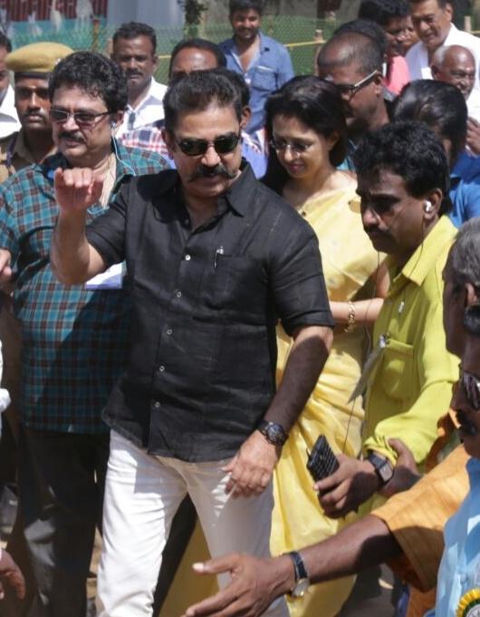 The elections for the South Indian Film Artistes' Association (SIFAA), popularly known as Nadigar Sangam held at St. Ebbas Girls Higher Secondary School in Radhakrishnan Salai, Mylapore. Nadigar Sangam Elections,Nadigar Sangam Elections 2015,celebs at Nadigar Sangam Elections,Rajinikanth,Vijay,Kamal Haasan
