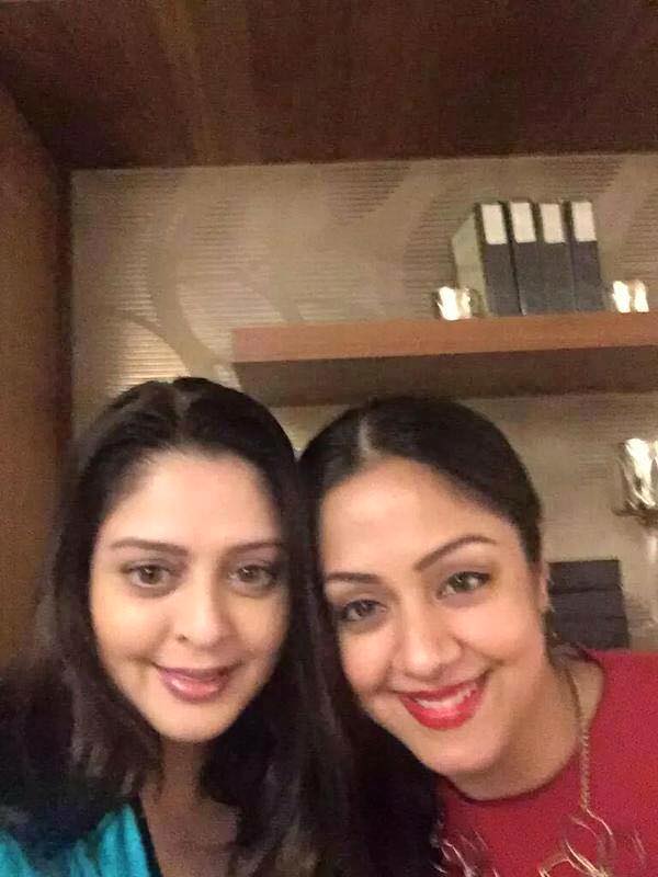 Tamil actress Jyothika celebrated her 37th birthday on Sunday, 18 October. Jyothika,jyothika birthday,jyothika birthday celebration photos,nagma,nagma at jyothika's bday bash,suriya