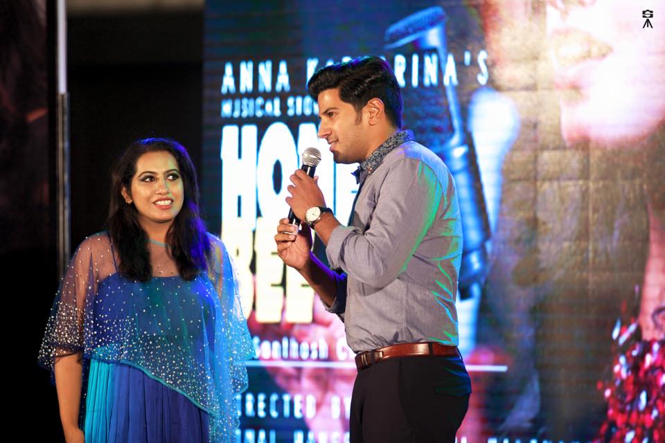 Dulquer Salmaan attended Anna Katharina Valayil Chandy's 'Honey Bee' music launch. Dulquer Salmaan,Dulquer Salmaan new photos,who is Anna Katharina,Anna Katharina,Honey Bee Music Launch,Honey Bee music,anna's Honey Bee music