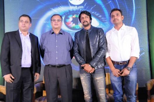 Superstar Sudeep, the host of Season 3, addressed the press conference along with the top management.