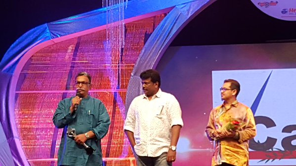 South Indian actor Arya, Nasser, actress Janani Iyer at Tea Awards 2015. Tea Awards 2015,Tea Awards,Arya,Nasser,Janani Iyer,Tea Awards 2015 pics,Tea Awards 2015 images,Tea Awards 2015 photos,Tea Awards 2015 stills,Tea Awards 2015 pictures