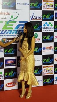 South Indian actor Arya, Nasser, actress Janani Iyer at Tea Awards 2015.