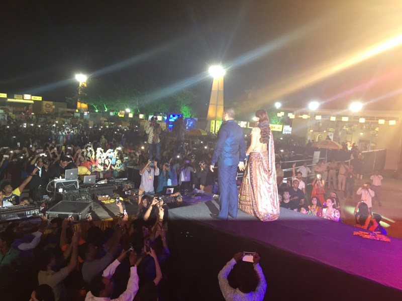 Salman Khan visited Ahmedabad to kick start the promotions of his upcoming movie Prem Ratan Dhan Payo. Salman Khan,actor Salman Khan,Prem Ratan Dhan Payo,Prem Ratan Dhan Payo promotion,Prem Ratan Dhan Payo movie promotion,Salman Khan promotes Prem Ratan Dhan Payo in Ahmedabad,Salman Khan in Ahmedabad,Salman playing Garba in Ahmedabad,Salman playing Garba