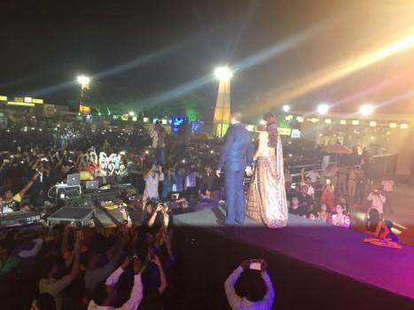 Salman Khan visited Ahmedabad to kick start the promotions of his upcoming movie Prem Ratan Dhan Payo.