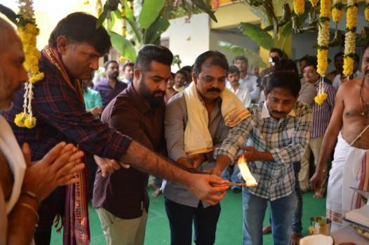 Young Tiger NTR and Director Koratala Siva Project Launched at Mythri Movies office in Hyderabad. Nandamuri Kalyan Ram, BVSN Prasad, Shyam Prasad Reddy, VV Vinayak and others attended the event.