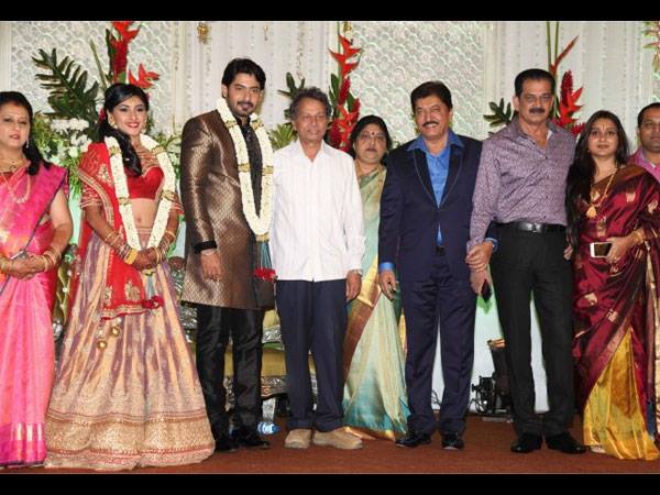 Kannada actor Puneeth Rajkumar, Jayanthi, Sudharani and Others attend Prajwal Devaraj and Ragini Chandran Wedding Reception. Prajwal Devaraj and Ragini Chandran Wedding Reception,Prajwal Devaraj Wedding Reception,Ragini Chandran Wedding Reception,Prajwal Devaraj marriage Reception,Ragini Chandran marriage Reception,Puneeth Rajkumar,Jayanthi,Sudharani