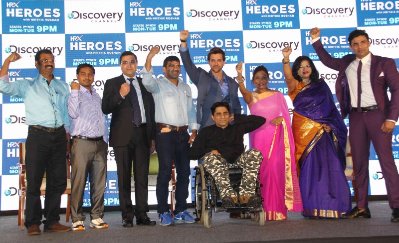 Hrithik Roshan is all set to host Discovery channel's new show called HRX Heroes, which will be launched on 2 November 2015. Hrithik Roshan,actor Hrithik Roshan,HRX Heroes,Hrithik Roshan to host HRX Heroes,Hrithik Roshan host HRX Heroes,Discovery channel,HRX Heroes with Hrithik Roshan