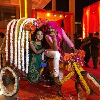 Cricket player Harbhajan Singh and Geeta Basra's mehendi ceremony pictures.
