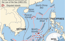 Most countries in the region have claims over the Spratly and the Paracel archipelagos and surrounding maritime boundaries.