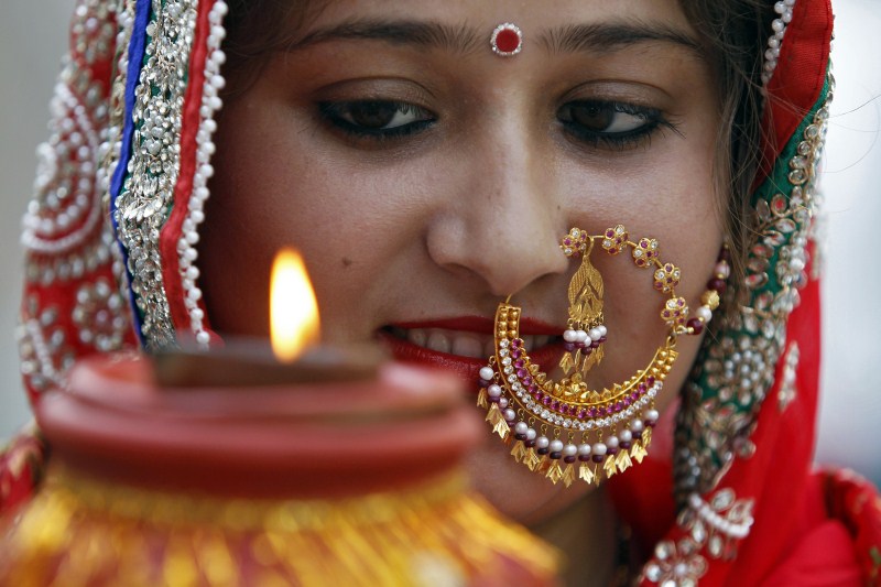 Karva Chauth is a one-day festival celebrated in North India, Hindu women fast for the long life of their husbands. The fast begins before sunrise and ends after they worship the moon in the evening. Karva Chauth,Karva Chauth 2015,Karva Chauth celebration,Karva Chauth celebrations,Karwa Chauth Puja,Karwa Chauth Puja 2015,Karwa Chauth Puja Vidhi,Karaka Chaturthi