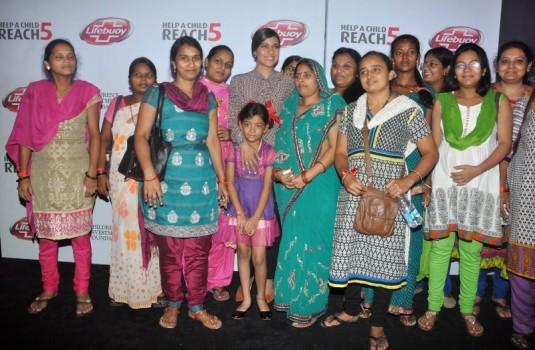 Bollywood actress Kajol launches the film 'Future Child' for NGO 'Help A Child Reach 5'.