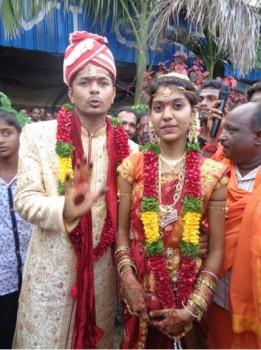 Singer Madhu Priya and Srikanth wedding event held at Sirpur Kagaznagar in Adilabad district on Friday, 30 October.