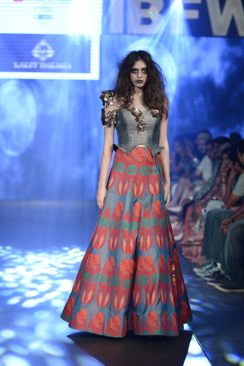 First Ever Zombie themed Indian wedding concept presented by Lalit Dalmia at Gionee India Beach Fashion Week event. Gionee,Swim Wear,Swim Wear fashion,Bridal Wear,Bridal Wear Fashion,Bridal Wear Fashion Event,India Beach Fashion Week event,swim suit,bikinis,bikinis fashion