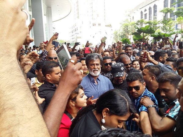 Superstar Rajinikanth is in Malaysia for the shooting of his upcoming film 'Kabali'. Rajinikanth,Rajinikanth in Malaysia,Rajinikanth Kabali shoot,Kabali shoot malaysia photos,rajinikanth with malaysian fans