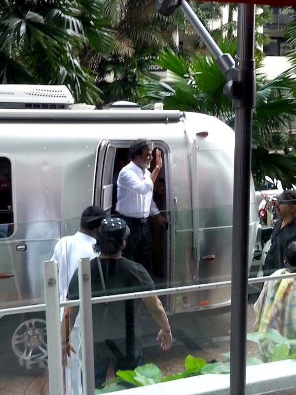 Superstar Rajinikanth is in Malaysia for the shooting of his upcoming film 'Kabali'. Rajinikanth,Rajinikanth in Malaysia,Rajinikanth Kabali shoot,Kabali shoot malaysia photos,rajinikanth with malaysian fans