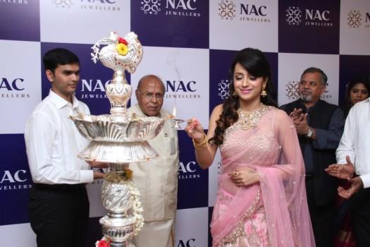 South Indian Actress Trisha launches NAC Jewellers in Perambur.
