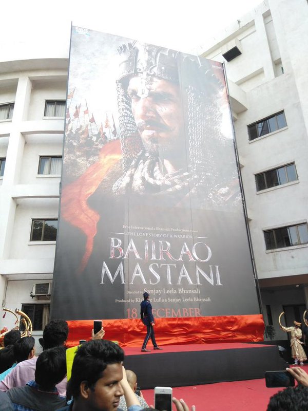Bajirao Mastani is an upcoming Indian historical romance film produced and directed by Sanjay Leela Bhansali. Ranveer Singh, Deepika Padukone and Priyanka Chopra in the lead role. Ranveer Singh,Bajirao Mastani first look poster,Bajirao Mastani poster,Ranveer Singh reveals Bajirao Mastani first look poster,Ranveer Singh's Bajirao Mastani first look poster,Bajirao Mastani,Deepika Padukone