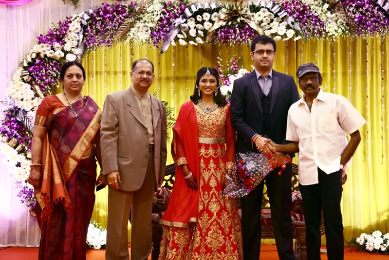 Goundamani, Bhagyaraj at Producer Srikanth son Wedding Reception Goundamani,Bhagyaraj,Producer Srikanth son Wedding Reception,Producer Srikanth son marriage Reception,Akshay and Sowmiya Wedding Reception