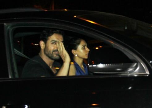 Bollywood Actor John Abraham was recently snapped with his wife Priya Runchal in Bandra.