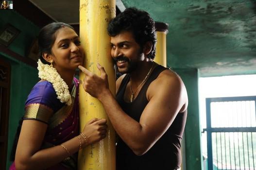Karthi and Lakshmi Menon in 'Komban'